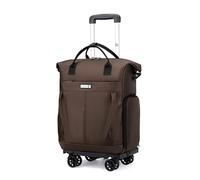 FANDARE 35L Trolleys Mochila para 15.6 Pulgadas portátiles Hombre Mujer Carritos de la compra Mochila con ruedas Trolley de viaje Bolsa con Ruedas Maletines Bolso Maestra Mochilas de trabajo marrón