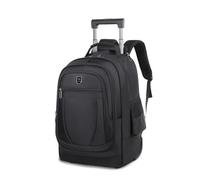 FANDARE 35L Trolleys para 15.6 Pulgadas portátiles 2 en 1 Bolsa con Ruedas Hombre Maletines Bolso para Maestra Mochila Profesor con Ruedas Mochilas de trabajo Bolsa Roller para Viajes Negocios Negro