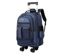 FANDARE 35L Trolleys para portátiles Maletín para 15.6 Pulgadas Laptop 2 en 1 Mochila con Ruedas Trolley de Viaje Bolsa con Ruedas Hombre Maletines Bolso para Negocio Trabajo Maestra Azul
