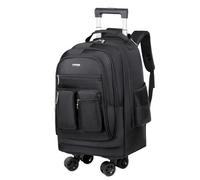 FANDARE 35L Trolleys para portátiles Maletín para 15.6 Pulgadas laptop 2 en 1 Mochila con ruedas Trolley de viaje Bolsa con Ruedas Hombre Maletines Bolso para Negocio Trabajo Maestra Negro