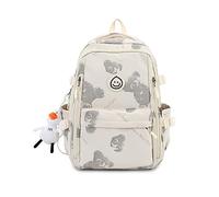 FANDARE Adolescentes Mochilas Tipo Casual Estudiante Mochila Escolar Mochilas de Marcha Mujeres Hombre Bolsas Escolares Bolsos de Trabajo Urbana versátil Viaje Casual School Bag Blanco
