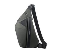 FANDARE Ampliable Bolsos Cruzados Deporte Bandolera para Mujer Bolso de Hombro Sling Crossbody Bag Hombre Bolsa Pecho organizado PU Cuero Bolso Crossbody Verde Derecha