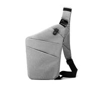 FANDARE Anti-Robo Bolsa de Pecho Bolso Hombro Bolsa Cruzada Bolsos Bandolera Hombres Sling Bag para Ciclismo Escolar Viaje Senderismo Crossbody Bag Impermeable Nailon Gris