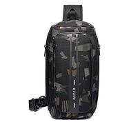 FANDARE Anti-Robo Bolso Pecho Bolsos de Hombre Mujer Sling Crossbody Bag Gran Bolsos Cruzados mit USB Bandoleras Cruzada Mochilas y Bolsas de automoción Viaje Deportes Ciclismo Montañismo Camo