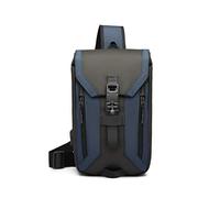 FANDARE Anti-Robo Bolso Pecho Bolsos de Hombre y Pecho con USB Negocio Sling Bag Gran Capacidad Bolsos Cruzados Bandoleras Cruzada Mochilas y Bolsas de Viaje Deportes Ciclismo Montañismo Azul Oscuro