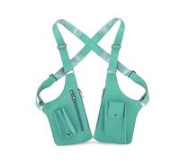 FANDARE Anti-Robo Bolsos Cruzados Bolsa de hombro para las axilas PU Cuero Bolsa de Pecho Bandoleras Cruzada Sling Crossbody Bag para Hombre Mujer Viaje Ciclismo Hiking Camping Daypack Verde esmeralda