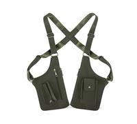 FANDARE Anti-Robo Bolsos Cruzados Bolsa de hombro para las axilas PU Cuero Bolsa de Pecho Bandoleras Cruzada Sling Crossbody Bag para Hombre Mujer Viaje Ciclismo Hiking Camping Daypack Verde militar