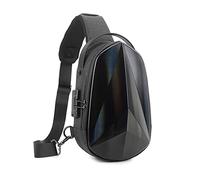 FANDARE Anti-Robo Bolsos Cruzados Bolsa de Pecho Bandoleras Cruzada con USB Sling Bag Impermeable para Hombre Mujer Colegio Viaje Ciclismo Hiking Camping Aptitud Daypacks Negro