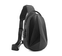 FANDARE Anti-Robo Bolsos Cruzados Bolsa de Pecho Bandoleras Cruzada con USB Sling Bag Impermeable para Hombre Mujer Colegio Viaje Ciclismo Hiking Camping Aptitud Daypacks Negro A