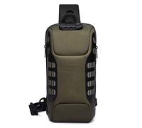 FANDARE Antirrobo Bolso Pecho Sling Crossbody Bag Hombre Mujer Bolsos Cruzados con USB Bandoleras Cruzada Mochilas Bolsas de automoción para Viaje Deportes Ciclismo Montañismo Impermeable Verde