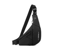 FANDARE Antirrobo Bolsos Cruzados Deporte Función Bandolera para Mujer Bolso de Hombro Hombro Izquierdo Sling Crossbody Bag Hombre Bolsa Pecho organizado PU Cuero Bolso Crossbody Negro Izquierda