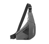 FANDARE Antirrobo Bolsos Cruzados Deporte Función Bandolera para Mujer Bolso de Hombro Hombro Izquierdo Sling Crossbody Bag Hombre Bolsa Pecho organizado PU Cuero Bolso Crossbody Gris Izquierda