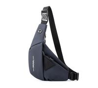 FANDARE Antirrobo Bolsos Cruzados Deporte Función Bandolera para Mujer Bolso de hombroHombro Derecho Sling Crossbody Bag Hombre Bolsa Pecho organizado PU Cuero Bolso Crossbody Azul Derecha