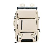 FANDARE Antirrobo Maletines Mochilas Mujer Laptop Mochilas tipo casual Bolsa de Equipaje de Mano Hombre Rolltop Mochila Viaje con USB Bolso de hombro Bolso de mano Trabajo Bolso de hombro Beige Blanco