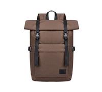 FANDARE Antirrobo Mochila Bolsas Escolares Roll-top Backpack Adolescente bolsa para la escuela Mochila Multiusos para 15,6 pulgada laptop Hombres Mujeres Escolares Trabajo Viaje Estudios Diario marrón