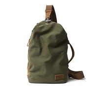 FANDARE Bandolera, Bolso de Pecho Unisex de Lona Vintage, Riñonera Ligera y Manos Libres para Hombre y Mujer, Bolso Crossbody para Viajes Diarios, Viajes, Festivales Verde