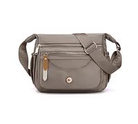 FANDARE Bandolera Mujer Elegante Bolso de Hombro con Correa Ancha Ajustable para Teléfono Móvil y Monederos - Bolsa de Honda Gris
