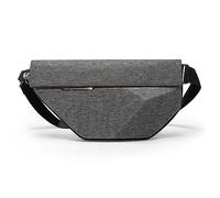 FANDARE Bandolera Pecho Impermeable Multifunción para Hombre y Mujer Bolso Pecho Cruzado con Múltiples Bolsillos Diseño Ajustable y Expandible (7 cm) Estilo Minimalista para Viaje y Trabajo Gris