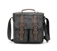 FANDARE Bandoleras Hombre Bolso Bandolera Hombre Bandoleras Hombre Piel Impermeable Bolsos Hombre para Estudiante Viaje Trabajo Universidad Bolsillos Gris Marrón