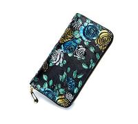 FANDARE Billetera Carteras para Mujer Monederos Bolso de Mano Billetera de Cuero Plegable Niña Monedero Cartera Tarjeta de Crédito para Fiesta Viaje Wallet