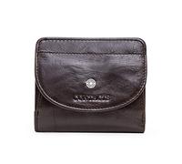 FANDARE Billetera Hombre Mujer Cartera Wallet para Estilo Plegable Monedero Billetera de Cuero con Bolsillo para Monedas y Crédito Tarjetas Ranuras para Tarjetas Crédito Marrón