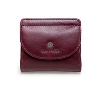 FANDARE Billetera Hombre Mujer Cartera Wallet para Estilo Plegable Monedero Billetera de Cuero con Bolsillo para Monedas y Crédito Tarjetas Ranuras para Tarjetas Crédito Rojo