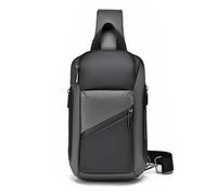 FANDARE Bolsa Bandolera Bolsos de Hombro para Hombre Cruzada Hombre Negocio Bolso Cruzado Hombre Bolsa de Pecho Crossbody Sling Bag para Viajes Ciclismo Trabajo Senderismo Gris A