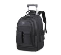 FANDARE Bolsa con Ruedas para Laptop se Adapta a portátiles de hasta 15.6 Pulgadas Mochila Portatil con Ruedas para Hombre Mochila de Trabajo Bolsa Roller para Viajes Negocios Viajes Negro
