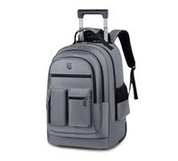 FANDARE Bolsa con Ruedas para Laptop se Adapta a portátiles de hasta 15.6 Pulgadas Mochila Portatil con Ruedas para Hombre Mochila de Trabajo Bolsa Roller para Viajes Negocios Viajes Gris