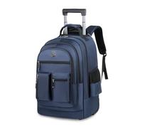 FANDARE Bolsa con Ruedas para Laptop se Adapta a portátiles de hasta 15.6 Pulgadas Mochila Portatil con Ruedas para Hombre Mochila de Trabajo Bolsa Roller para Viajes Negocios Viajes Azul