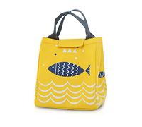 FANDARE Bolsa de Enfriamiento Bolsa Isotermica de Almuerzo Lunch Bolso Nevera Portatil Comida Termica Porta para Hombres Mujeres Playa Picnic Camping Barbacoa Oficina Escuela Viaje Poliéster Amarillo