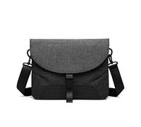 FANDARE Bolsa de Mensajero Hombres Bolsa de Hombro Mujeres 7.9 Pulgadas Tablet Bolsos de Lona Mensajero Bolsa Bolsa de Viaje, para Trabajo,Viajar,Colegio Crossbody Bag Negro