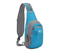 FANDARE Bolsa de Pecho Bolsos Cruzados Bandoleras para el Gimnasio Bolso Hombro Mujer Bolsa Cruzada Bolsos Bandolera Hombres Sling Bag para Ciclismo Escolar Viaje Senderismo Impermeable Nailon Azul