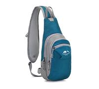 FANDARE Bolsa de Pecho Bolsos Cruzados Bandoleras para el Gimnasio Bolso Hombro Mujer Bolsa Cruzada Bolsos Bandolera Hombres Sling Bag para Ciclismo Escolar Viaje Impermeable Nailon Azul Oscuro