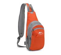 FANDARE Bolsa de Pecho Bolsos Cruzados Bandoleras para el Gimnasio Bolso Hombro Mujer Bolsa Cruzada Bolsos Bandolera Hombres Sling Bag para Ciclismo Escolar Viaje Senderismo Impermeable Naranja