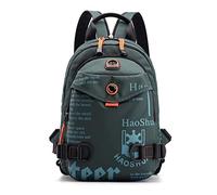 FANDARE Bolsa de Pecho Bolsos Cruzados Mochila Bolsa de Escuela Bolso Hombro Mujer Bolsos Bandolera Cruzada Sling Bag Viaje con Orificio para Auriculares & Correa de Hombro Desmontable Verde Oscuro