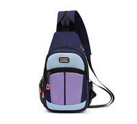 FANDARE Bolsa de Pecho Bolsos Cruzados Mochila Bolsa de Escuela Bolso Hombro Mujer Riñoneras Bolsa Cruzada Bolsos Bandolera Hombres Sling Bag para Ciclismo Escolar Viaje Senderismo Azul Oscuro