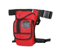 FANDARE Bolsa de Pierna Riñonera Tactica Hombre Mujer Bolso Hombro Bolsa de Pecho Bolsa Cruzada Moto Bolso de Cintura Bandolera Bolsos Excursionismo Multifunción Viaje Crossbody BagRojo