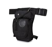 FANDARE Bolsa de Pierna Riñonera Tactica Hombre Mujer Bolso Hombro Bolsa de Pecho Bolsa Cruzada Moto Bolso de Cintura Bandolera Bolsos Excursionismo Multifunción Viaje Crossbody Bag Negro