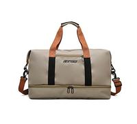 FANDARE Bolsa de Viaje Bolsa Deportivas de Gimnasio Mujer Hombre Bolsa de Fin de Semana Bolso Senderismo Maleta de manomochila de Viaje con Bolsillo húmedo y Zapato Compartimento Caqui