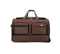 FANDARE Bolsa de Viaje con Ruedas Bolso de Mano Deporte Mochila convertible equipaje de cabina Hombre Mujer Carritos de la compra, Bolsa de viaje ligera negocios Maletín Cartera mensajero Marrón M