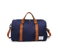FANDARE Bolsa de Viaje Gran Capacidad Bolsa Deportivas de Gimnasio Mujer Hombre Bolsa de Fin de Semana Bolso Senderismo Maleta Viaje con Bolsillo húmedo y Zapato Compartimento Azul Oscuro