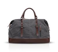 FANDARE Bolsa de Viaje la Lona Bolsa de Deporte Bolsa de Gimnasio Bolso para Playa Bolsa Portátil para Hombres Mujeres Bolsa de Hombro para Actividades al Aire Libre Crossbody Bag Gris