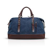 FANDARE Bolsa de Viaje la Lona Bolsa de Deporte Bolsa de Gimnasio Bolso para Playa Bolsa Portátil para Hombres Mujeres Bolsa de Hombro para Actividades al Aire Libre Crossbody Bag Azul