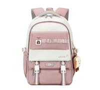 FANDARE Bolsas Escolares Mochilas Escolares con Lindo Colgante Mochila Instituto Adolescentes Mochila Chica Mochila Adolescentes Mochila Colegio Mochila Universidad Mujer Casual Daypack Púrpura