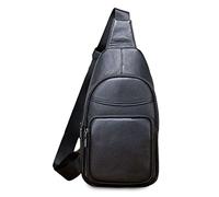 FANDARE Bolso Bandolera Hombre para Hombres Pequeño Pequeño Cruzado Ligero Impermeable Moda Casual Deportivo Ajustable para Viaje Diario Trabajo Negro C