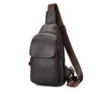 FANDARE Bolso Bandolera Hombre para Hombres Pequeño Pequeño Cruzado Ligero Impermeable Moda Casual Deportivo Ajustable para Viaje Diario Trabajo Marrón