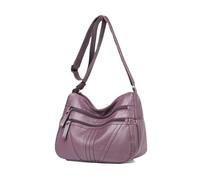 FANDARE Bolso Bandolera Mujer Bolso de Hombro Bolsos cruzadoTote de PU Cuero Crossbody Bag minimalista para mujer en piel genuina diseño sobrio con correa ajustable práctico y elegante morado