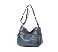 FANDARE Bolso Bandolera Mujer Bolso de Hombro Bolsos cruzadoTote de PU Cuero Crossbody Bag minimalista para mujer en piel genuina diseño sobrio con correa ajustable práctico y elegante azul