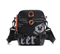 FANDARE Bolso Bandolera Mujer Bolso de Hombro Moda Bolsos Bandolera Bolso de Teléfono con Orificio para Auriculares Elegante Bolso de teléfono Bolso de Monederos Bolsa de Honda Negro